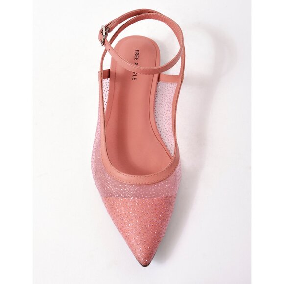 🎉LAST CHANCE🎉 FREE PEOPLE Sheer Glitter Jules Flats / Cloud Pink - Picture 8 of 10
